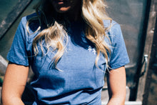 Load image into Gallery viewer, Pocket Trees Tee - Women - Heather Navy