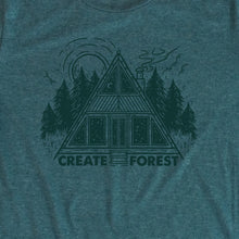 Load image into Gallery viewer, Forest Cabin Tee - Heather Green