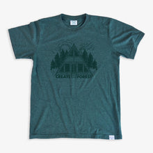Load image into Gallery viewer, Forest Cabin Tee - Heather Green