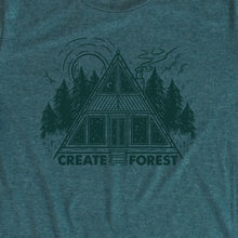 Load image into Gallery viewer, Forest Cabin Tee - Heather Green
