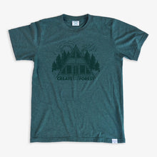 Load image into Gallery viewer, Forest Cabin Tee - Heather Green
